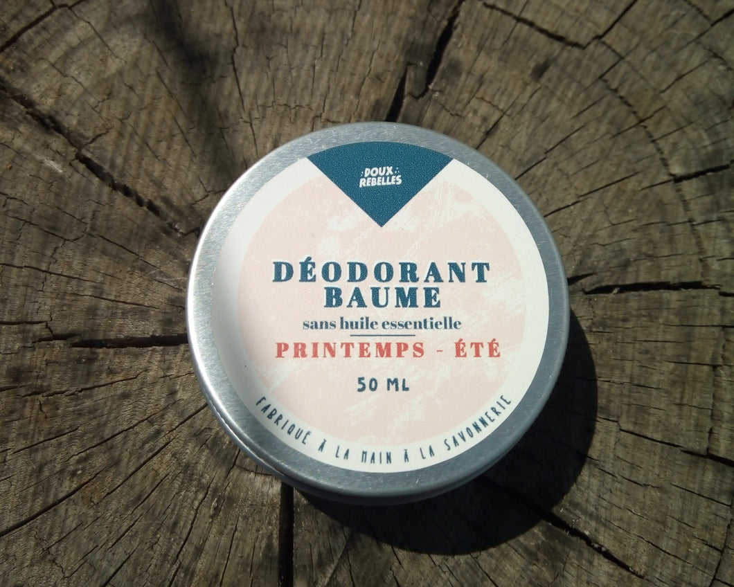 Déodorant baume sans huile essentielle (printemps été)